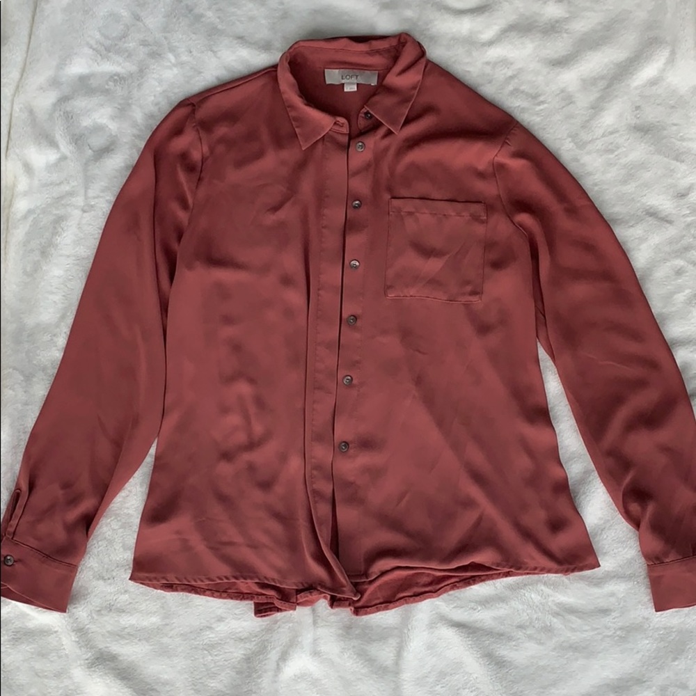 Salmon blouse with cotton back